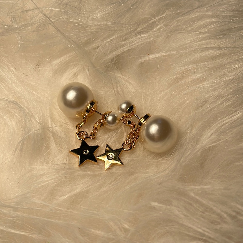 Dior Tribales Gold Earrings with Star Pendant